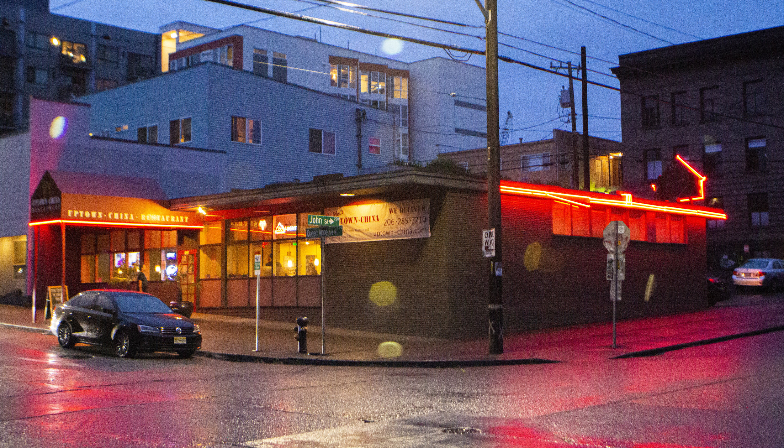rainy seattle street